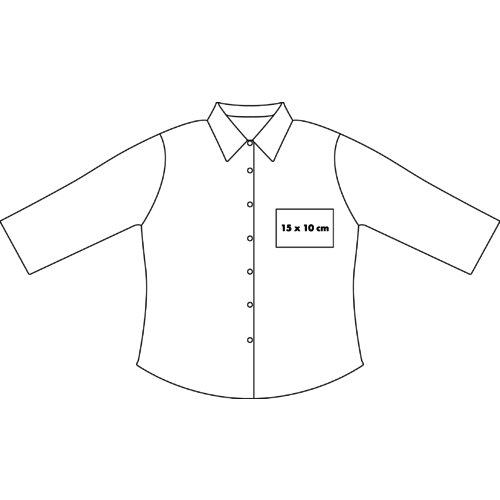Popeline blouse met halve mouwen en knoopsluiting voor dames.