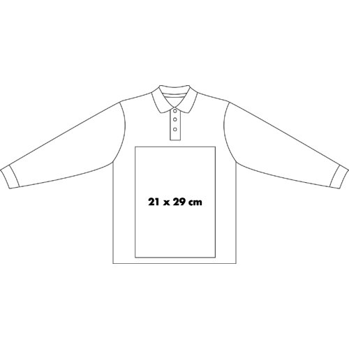 Polo met lange mouwen en knoopsluiting voor heren.