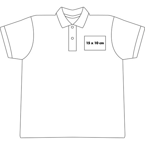 Stoffen poloshirt voor heren met korte mouwen.
