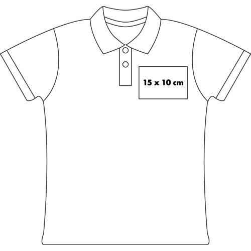 Damespoloshirt van eco-vriendelijk materiaal met korte mouwen.