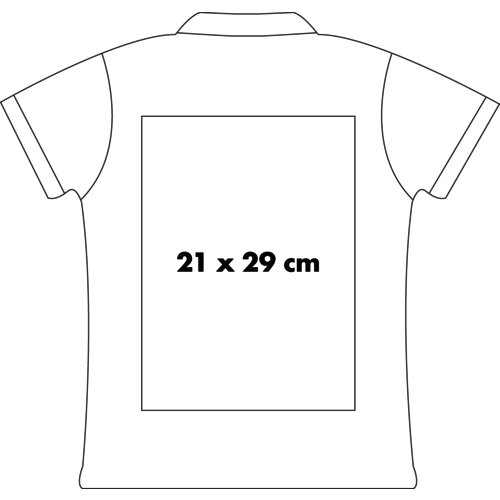 Stoffen polo voor dames met korte mouwen en knoopsluiting.