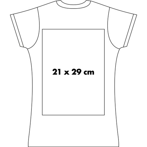 Eco dames T-shirt van stof met korte mouwen.
