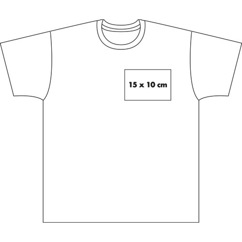 Wit stoffen T-shirt voor heren.