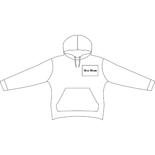 Stoffen hoodie voor dames met kangoeroezak en capuchon.