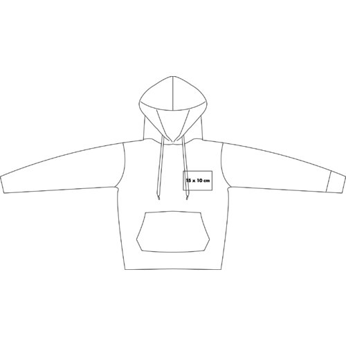 Stoffen hoodie met capuchon, kangoeroezak en trekkoord voor heren.