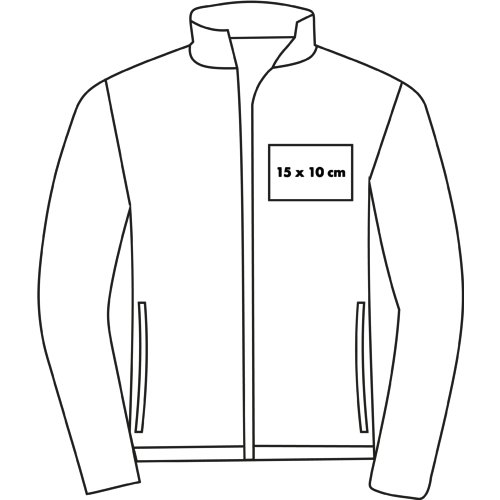 Tweelaagse softshell jas met rits voor heren.
