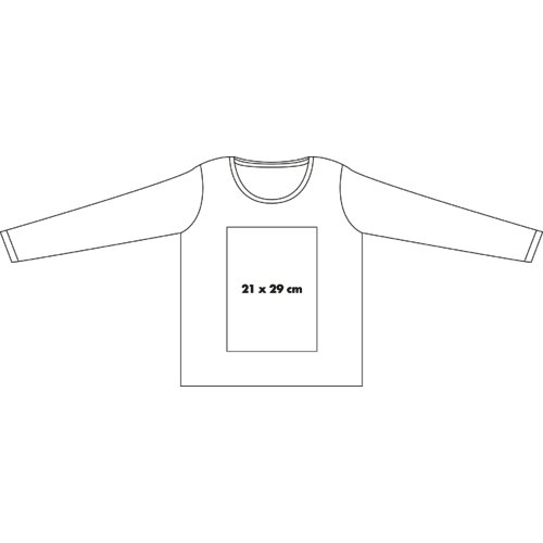 Herren T-shirt mit langen rmeln und Rundhalsausschnitt.