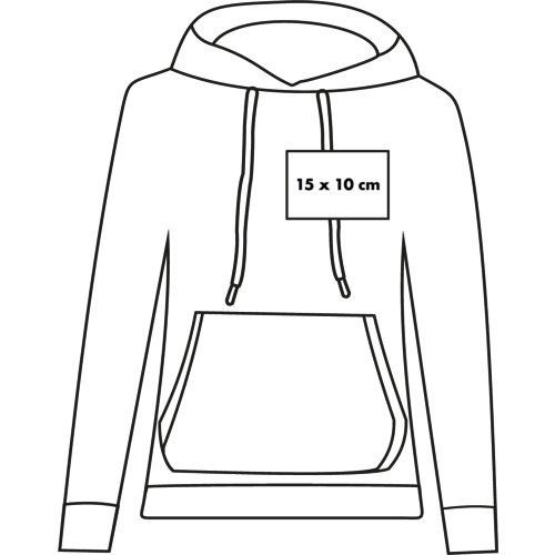 Stoffen hoodie met capuchon en kangoeroezak voor dames.