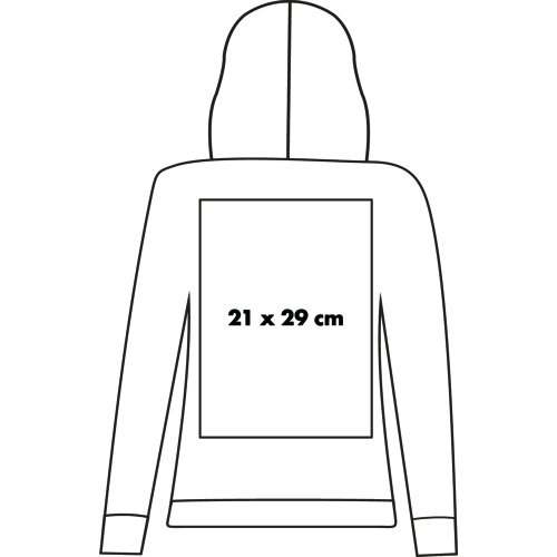 Katoenen hoodie voor dames met kangoeroezak.