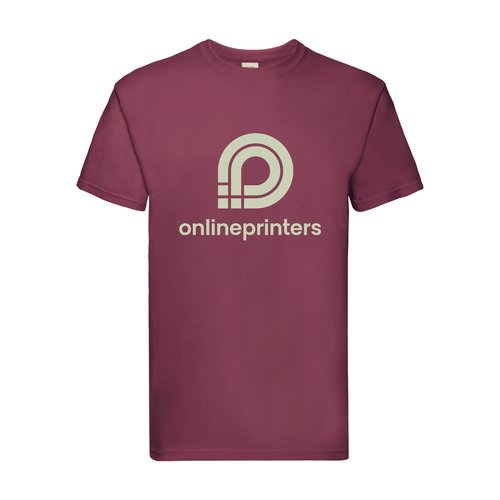 Bordeaux katoenen T-shirt voor heren.