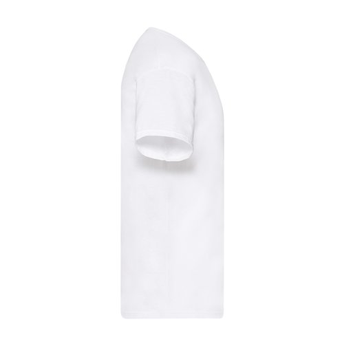 Wit katoenen T-shirt voor heren met korte mouwen.