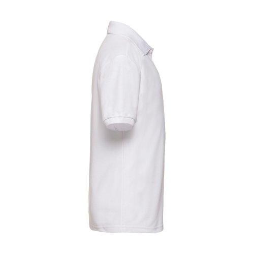 Wit gemengd pique poloshirt voor kinderen met knoopsluiting.