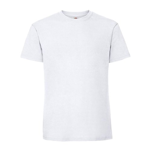 Wit katoenen T-shirt voor heren met korte mouwen.