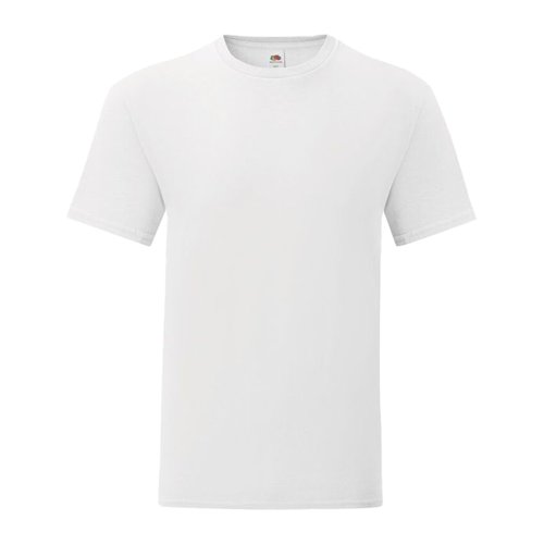 Wit katoenen T-shirt voor heren met korte mouwen.