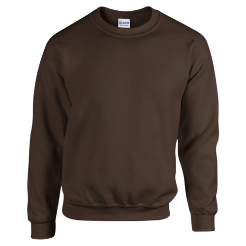 Donkerbruin sweatshirt van katoenmix voor heren.