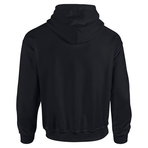 Zwarte hoodie van katoenmix met capuchon en kangoeroezak.