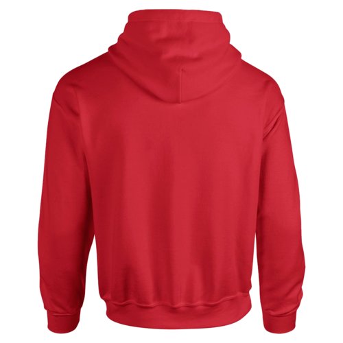 Rode katoenmix hoodie met capuchon en kangoeroezak.