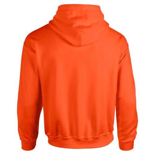 Oranje hoodie van katoenmix met capuchon en kangoeroezak.