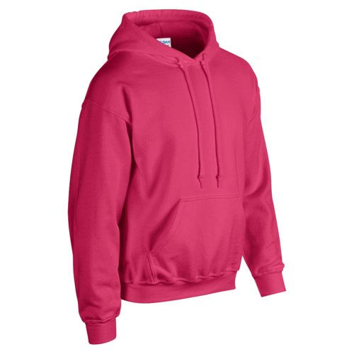 Roze katoenmix hoodie met capuchon en kangoeroezak voor heren.