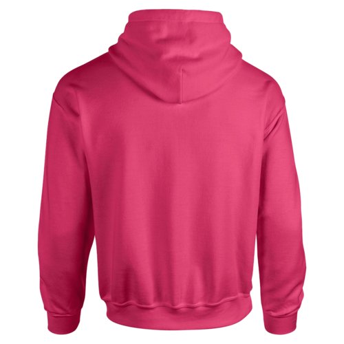Roze hoodie van katoenmix voor heren met capuchon.