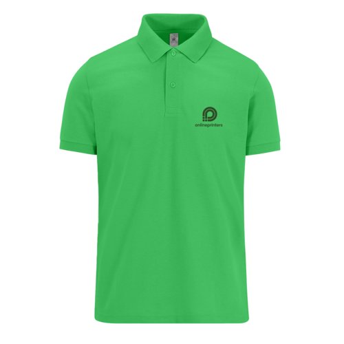 Stoffen polo voor heren met korte knoopsluiting.