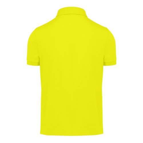 Appelgroene katoenen polo voor heren met korte mouwen.