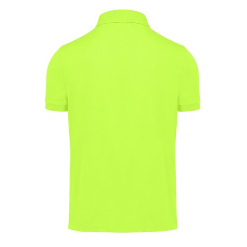 Appelgroene polo van gerecycled polyester-katoenmix voor heren.