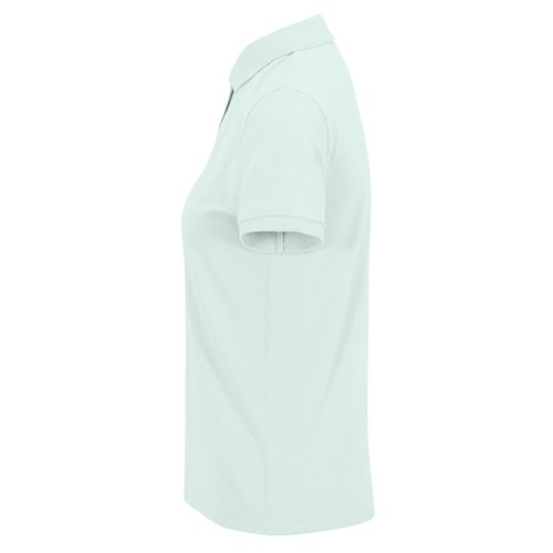 Mintgroen katoenen poloshirt voor dames.