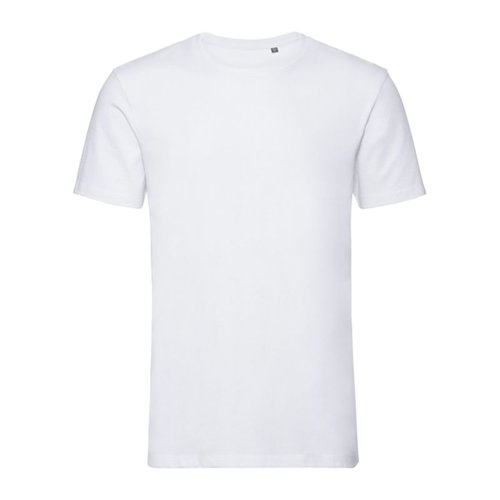Wit biologisch katoenen T-shirt met korte mouwen.