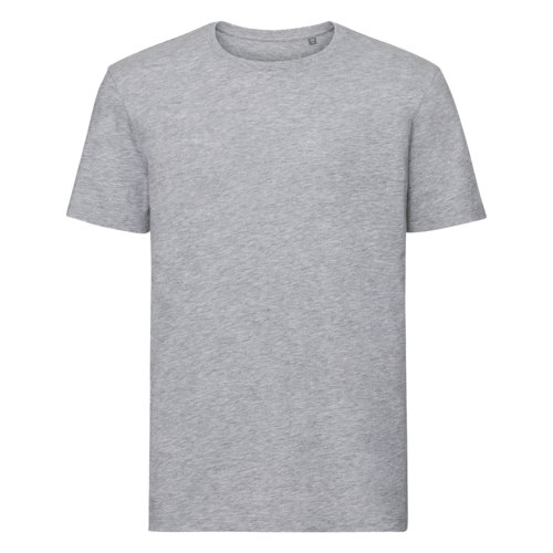 Grijs biologisch katoenen T-shirt voor heren met korte mouwen.