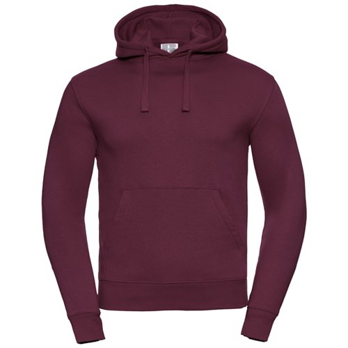Bordeauxrode hoodie van katoenmix met capuchon en kangoeroezak.
