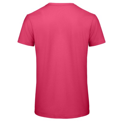 Fuchsia biologisch katoenen T-shirt met korte mouwen.