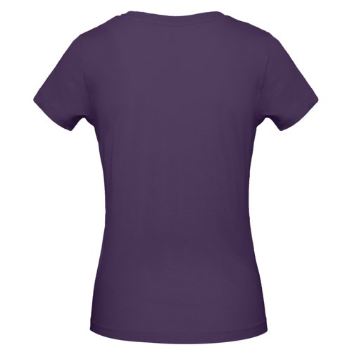 Donkerviolet dames t-shirt van biologisch katoen met korte mouwen.