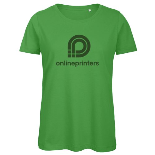 Dames T-shirt van stof met korte mouwen.