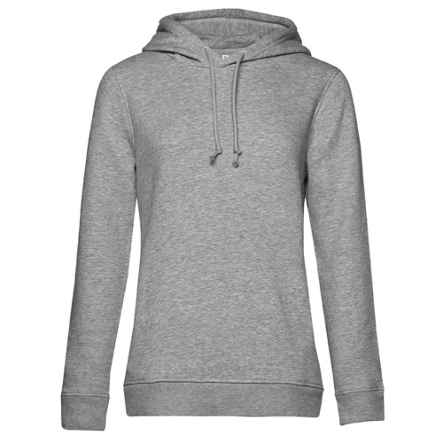 Grijze hoodie van katoenmix met capuchon en trekkoord.