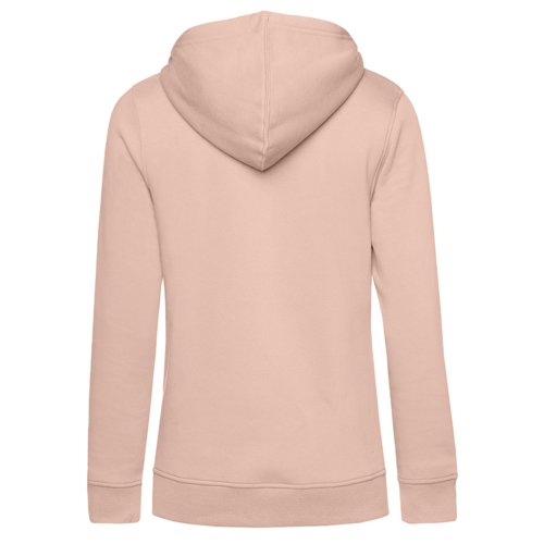 Lichtroze hoodie van katoenmix met capuchon.