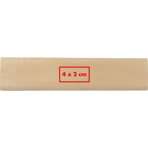Houten schrijfset met pennenhouder en diverse schrijfgerei.