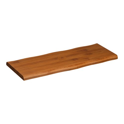 Bruine bamboe plank met afgeronde randen.