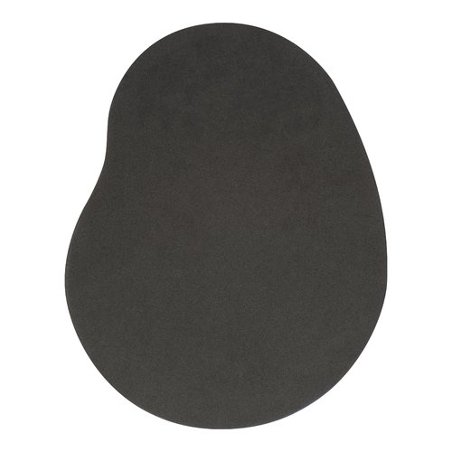 Zwarte ergonomische muismat.