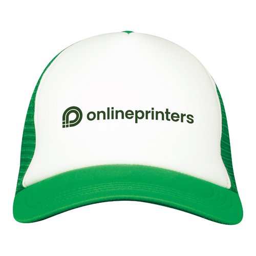 Veelkleurige trucker cap met mesh inzetstukken.