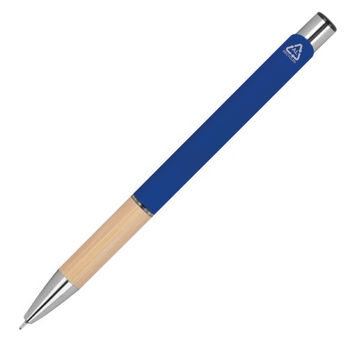 Blauwe gerecyclede gelpen met dop.