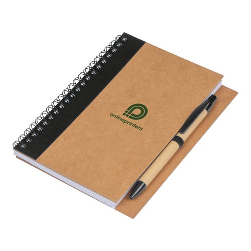 Zwart notitieblok met spiraalbinding.