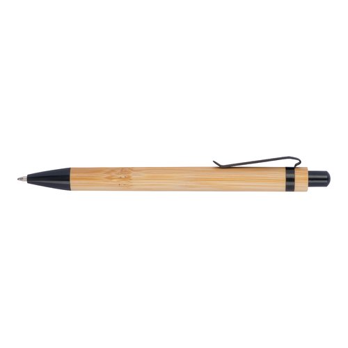 Zilvergrijze notitieboekset met pen.
