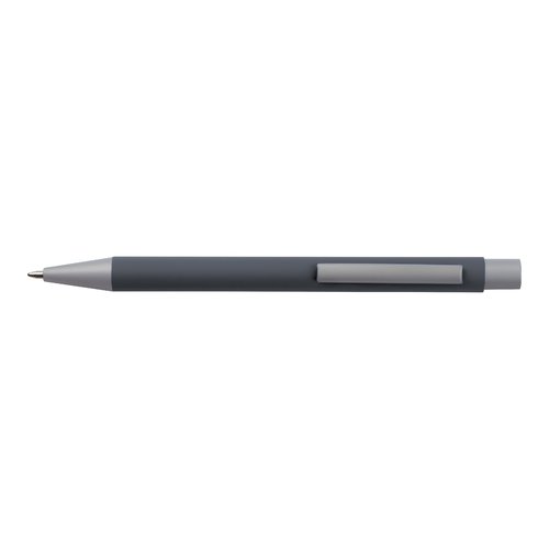 Antracietkleurige schrijfset met pen en accessoires.
