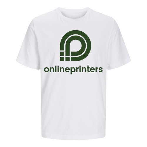 Wit biologisch katoenen T-shirt met klassieke snit, unisex.
