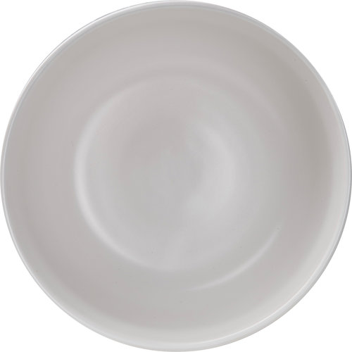 Witte keramische kom in ronde vorm.