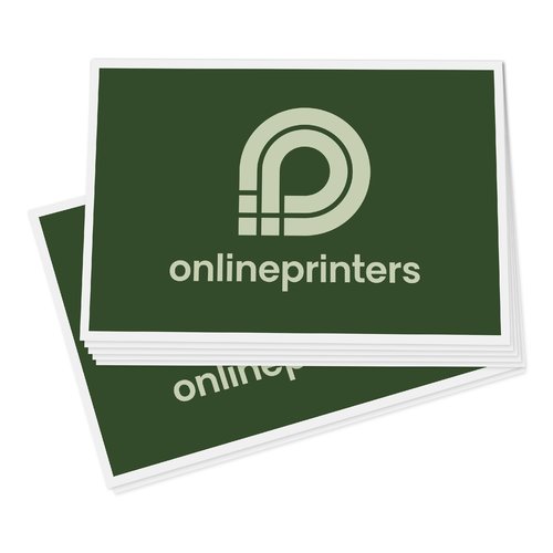 Rechthoekige stickers in een individuele vorm.