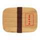 Bamboe lunchbox met bruine elastiek.