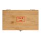 Houten wijnkist met sluiting.