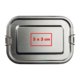 Metalen lunchbox met sluiting.